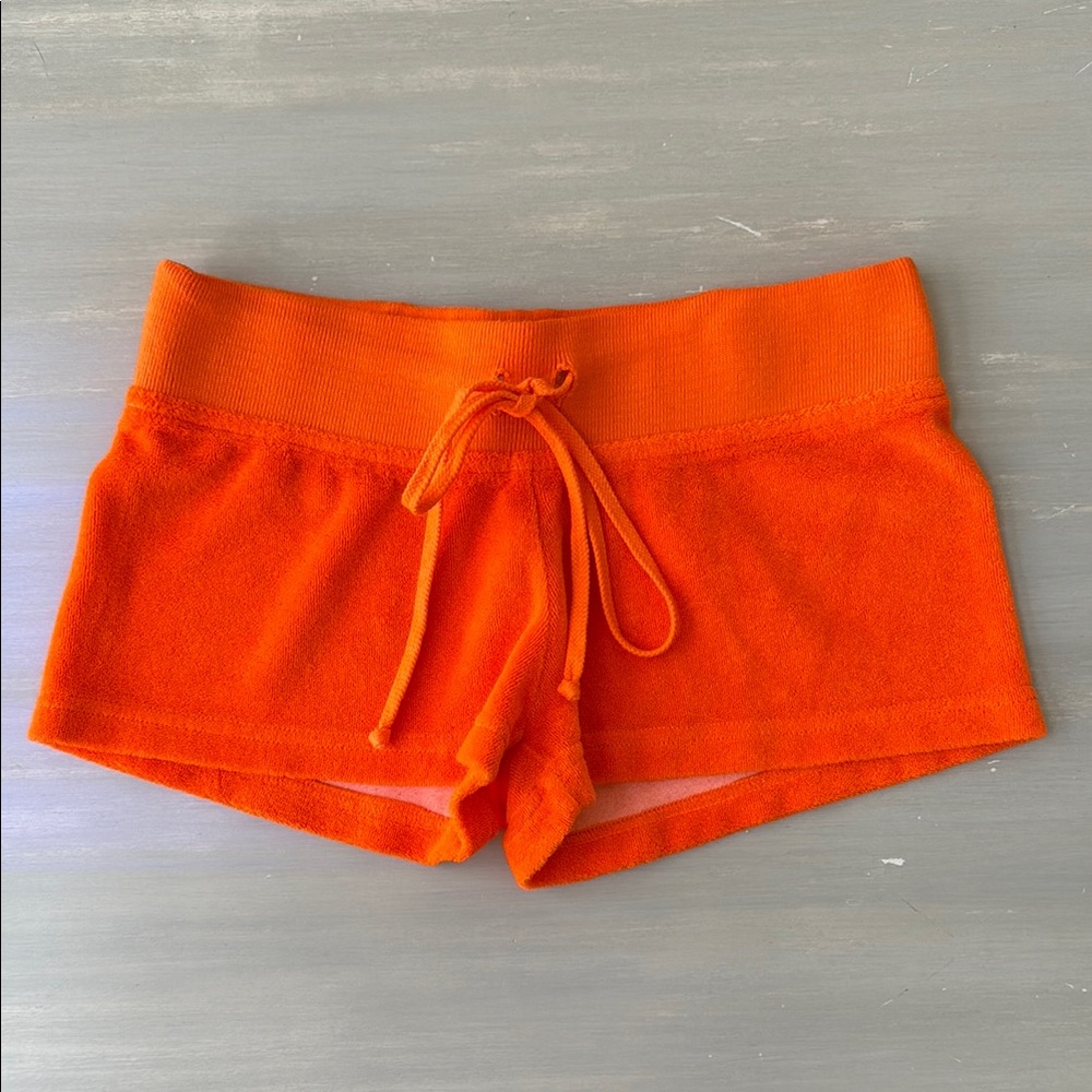 Girl’s Hard Tail Bright Orange Terry Shorts XL 16